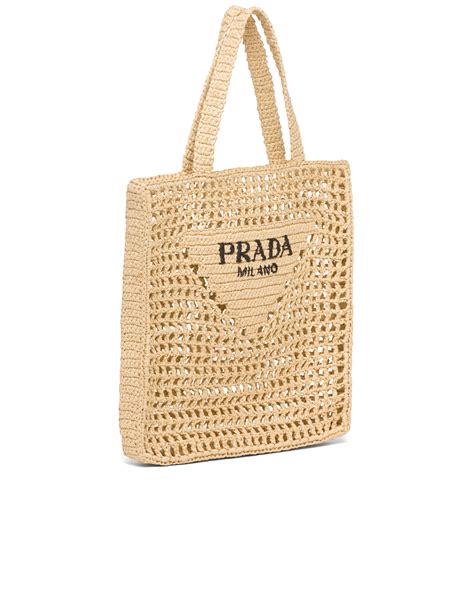 prada milano raffia tote bag|prada raffia tote small.